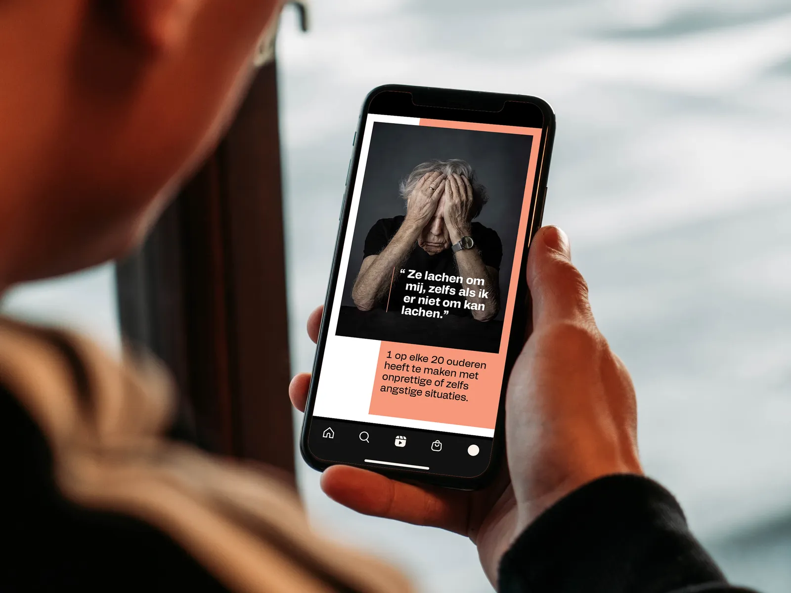 Website op mobiele telefoon